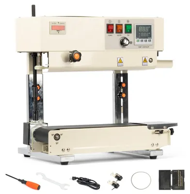 Kontinuierliche Bandversiegelungsmaschine, 220 V, digital, 0-12 m/min, 0-300 °C