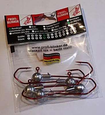 Produktbild von Profi Blinker Rundkopf-Twister rot Gr.: G