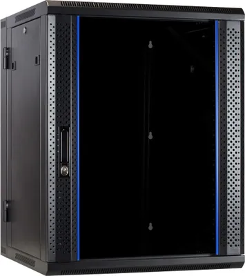 Obrázok produktu pre 18 Serverová skriňa U, obojstranná nástenná skriňa so sklenenými dverami (ŠxHxV) 600 x 600 x 900 mm
