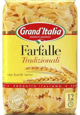 Obrázek produktu pro Grand'Italia Farfalle Tradizionali 500 g – vysoce kvalitní italské těstoviny