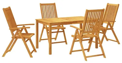 Produktbild von vidaXL 5-tlg. Garten-Essgruppe 140x80x74 cm Massivholz Akazie