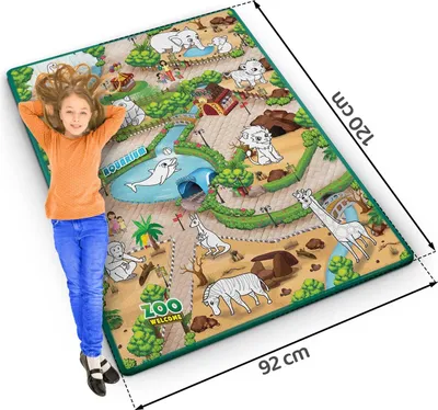 Obrázok produktu pre Mata piankowa do kolorowania zwijana 120 x 90 x 0,3 cm Ricokids RK-344