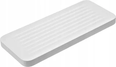 Imagen del producto de Estante de pared para baño, blanco, atornillable, 30,1 x 13,1 x 3,7 cm