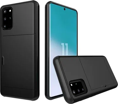 Produktbild von Schutzhülle für Samsung Galaxy S20+ Plus 6.7 Zoll Ultra Slim Case Tasche Kreditkarten Bumper Schwarz