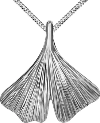 Produktbild von Anhänger 925 Silber mit Ginkgo-Blatt Sterlingsilber für Damen Mit Kette 70 cm