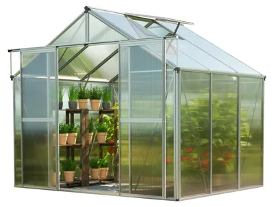 Produktbild von GFP Gewächshaus Topas 3 aus Alu 225x195 cm ca. 8 mm Doppelstegplatten formstabil & witterungsbeständig