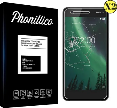 Obrázok produktu pre Tvrdené sklo pre NOKIA 2 [2 ks] Ochranné sklo Fólia proti poškriabaniu odolná Phonillico®