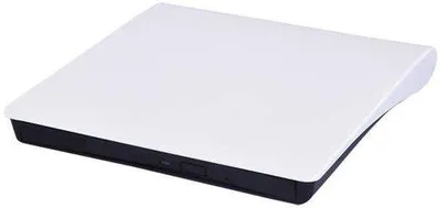 Immagine prodotto di Lettore CD-ROM portatile USB 3.0, bianco, per laptop, computer fissi, Windows e Linux.