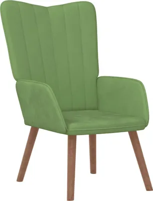 Image de vidaXL Fauteuil relax vert clair velours
