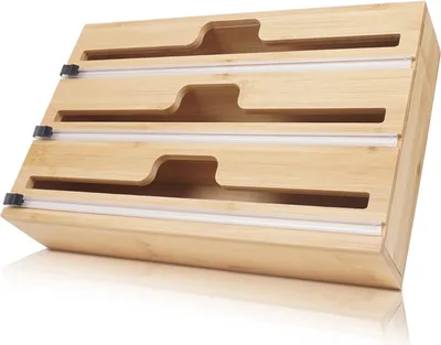 Produktbild von 3-in-1 Folienspender - Bambus - Küchenaccessoire