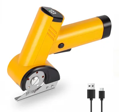 Elektrische Kartonschere, kabellos, 4 V, mit Display, LED, 4 Stufen