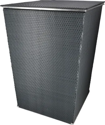 Obrázok produktu pre Plastový odpadkový kôš KOTARBAU® Technorattan 82x117 cm sivý grafit