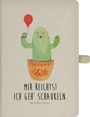 Produktbild von Mr. & Mrs. Panda notizbuch Kaktus Luftballon - Transparent - Geschenk, Freundin, Büro, Freude, Neustart, Skizzenbuch, Reisetagebuch, Journal A5, Tagebuch, Kakteen