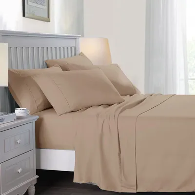 Imagen del producto de Sábana de algodón de 200 hilos en color beige