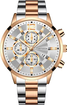 Produktbild von Felix Sportliche Elegante Herren Uhr Silber/Roségold 1 KP12053