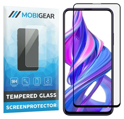 Produktbild von Mobigear Premium Displayschutzfolie für Honor 9X Pro, gehärtetes Glas, Displayschutz - kompatibel mit Hüllen - Schwarz