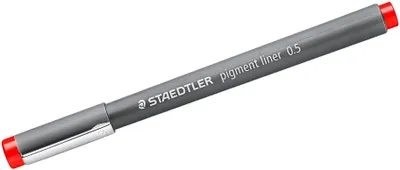 Produktbild von STAEDTLER pigment liner 308 Fineliner Einzelprodukt rot, 0,5 mm