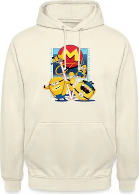 Produktbild von Spreadshirt Minions 5 Mega Minions Mit Superkräften Uni Hoodie, M, Vanille-Milchshake