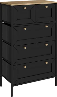 Zdjęcie produktu dla Komoda Vicco Belaro Czarny 56 x 95 cm z 5 szufladami, Model 51894