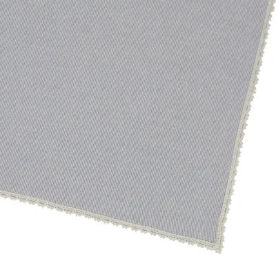 Produktbild von Tischdecke ULRIKE gestreift mit Spitze, 100 % Baumwolle, in 100x100
