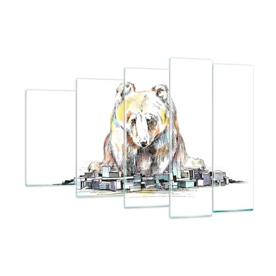 Produktbild von Bilder auf glas - Bär Spielzeug Spiel Illustration - 150x100cm - Glasbilder - Wandbilder - Kunstdruck - Wanddekoration aus Glas - Glas Bilder - Wandbild auf Glas - GEG150x100-2987