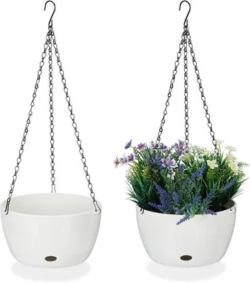 Immagine prodotto di Vaso sospeso 60x24 cm, bianco, in plastica, per interni/esterni