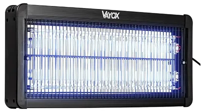Immagine prodotto di Vayox Lampada UV per insetti Trappola elettrica per insetti IKV-30W | Luce UV | Lampada elettrica per zanzare | 4500 V | Nero