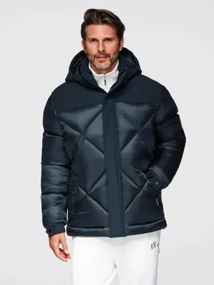 Obrázek produktu pro Ombre Clothing Pánská zimní bunda Weloop navy S