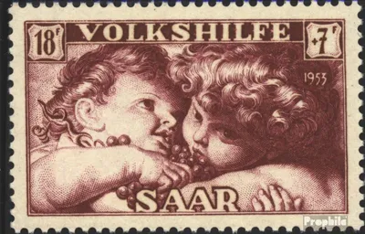 Produktbild von Briefmarken Saarland 1953 Mi 345 gestempelt Volkshilfe: Gemälde (IV)