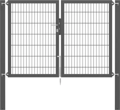 Image de Alberts 637026 Porte double Flexo avec accessoires, anthracite, largeur 200 cm, hauteur 140 cm