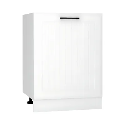Produktbild von Spülenunterschrank - Küchen Unterschrank - Arvion D60ZL S/1 - 60 cm - Weiß/ Matt - Praktischer Stauraum unter der Spüle