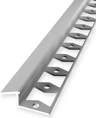 Produktbild von Rampenprofil Anpassungsprofil 10 x 13 x 2500 mm Ausgleichsprofil Einfasshöhe 6 - 10 mm Aluminium Geschlossen Gestanzt Silber Küberit