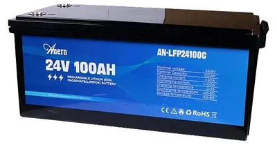 Produktbild von Lithiumbatterie, 2560WH Kapazität, integriertes BMS, 24V ohne Bluetooth
