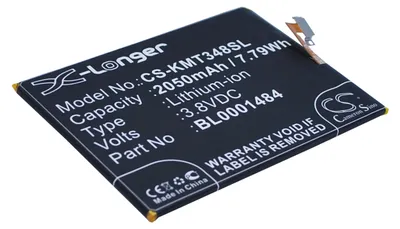 Imagen del producto de TECHTEK Batería compatible con [KAZAM] Thunder 348, Tornado 348 sustituye BL0001484