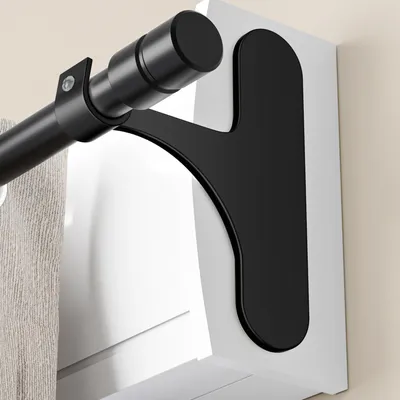 Imagen del producto de Solidchoice - Soporte para barra de cortina sin taladrar, para persianas enrollables - Fijación autoadhesiva, juego de 2