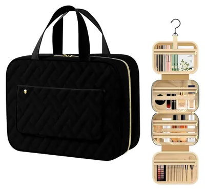 Produktbild von Kosmetiktasche für Damen - Faltbare Kulturbeutel zum Aufhängen, wasserdicht und tragbar für Reisen