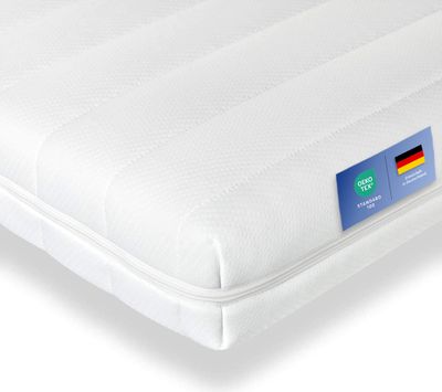 10cm Ergonomische 7-Zonen Kaltschaum Matratzenauflage Matratzentopper Matratzenschoner Topper - H2&H3 - (140 x 200 cm) - Träumegut24