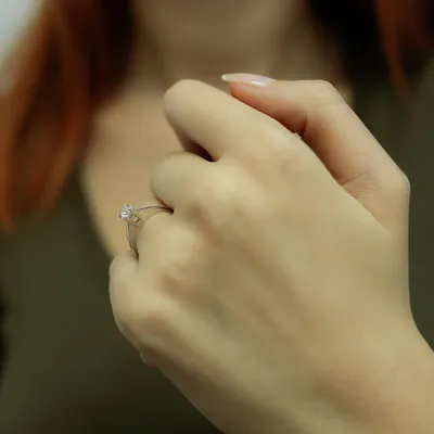 Produktbild von 0,25 Carat Diamant Solitär Ring Antragsring 14 Karat Weißgold
