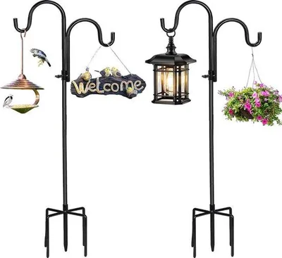 Obrázek produktu pro 2 ks solárních háčků na zahradní stojany, 120 cm, do zahrady; solární háčky na zahradní stojany, solární lampy, ptačí budky, svatby, květináče