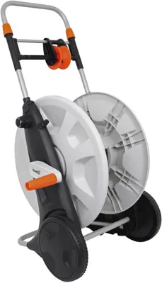Imagen del producto de Carro para mangueras de 50 metros, sin manguera incluida, para mangueras de 1/2 pulgada (hasta 100 metros) o de 3/4 de pulgada (hasta 60 metros). Accesorios para jardín