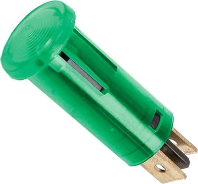 Productafbeelding van 10x Groene controlelamp 12V DC - Controlelamp voor auto's en elektrische apparaten - Inbouwindicatorlamp met 6,3mm stekkklemmen - Montagegat 12mm - Groene controlelamp - Verpakkingseenheid: 10 stuks [07921ZO]
