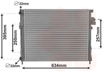 Produktbild von VAN WEZEL 43012303 Kühler Wasserkühler Motorkühler für OPEL Vivaro A Kastenwagen (X83) Vivaro A Combi (X83) für RENAULT TRAFIC II Kasten (FL)