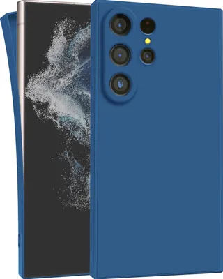 Produktbild von MyGadget Silikon Hülle Kompatibel mit Samsung Galaxy S23 Ultra - robuste Schutzhülle TPU Case Slim Silikonhülle - Back Cover Kratzfest Handyhülle - Matt Dunkelblau
