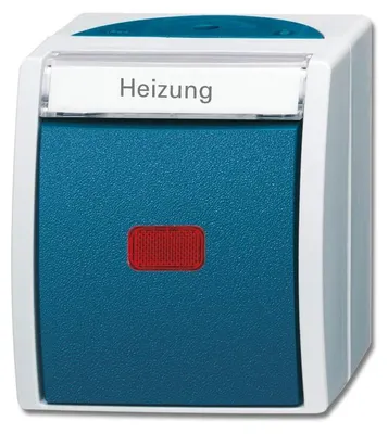 Produktbild von BJ APWG ocean Heizung- 2601/2SKWNH-53 Notschalter Aus 2polig grau/blaugrün