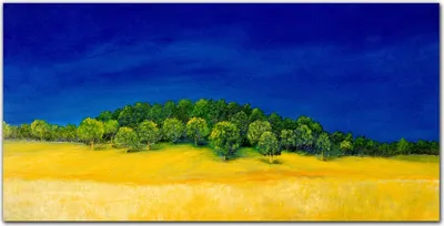 Produktbild von Coloray Bild aus Leinwand 120x60 Leinwand Dekoration - Malerei Himmel Baum Feld
