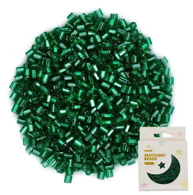 20g japanische Rocailles Glasperlen sechseckig 11/0 2mm, smaragdgrün