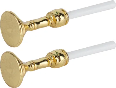 Produktbild von 1 Paar 1:12 Puppenhaus Golden Candlestick Miniatur simulierte Spielzeugdekoration