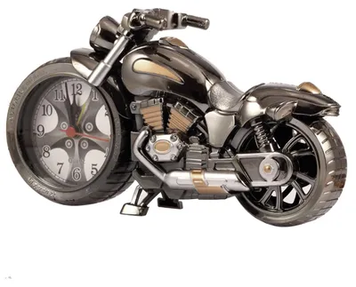 Motorrad-Wecker Tischuhr, Kunststoff, 21 x 3 x 112 cm, Retro-Stil, Alarm