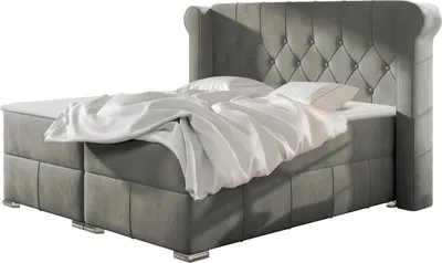 Produktbild von MIRJAN24 Boxspringbett Massimo, Stilvoll Kopfteil, Doppelbett mit zwei Bettkästen (Magic Velvet 2217, Größe: 180x200 cm)