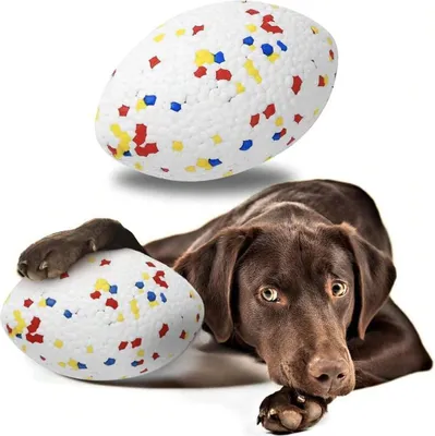 Produktbild von Unzerstörbarer Hundeball für aggressive Kauer – Robuster, großer, sprungkräftiger Fußball für Outdoor-Überraschungen, schwimmendes Spielzeug für mittelgroße und große Hunde